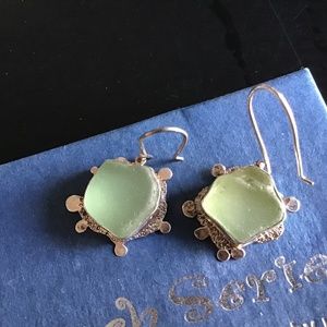 Lake Erie Artisan Sterling and beach glass earrings. Gotta stick with that..